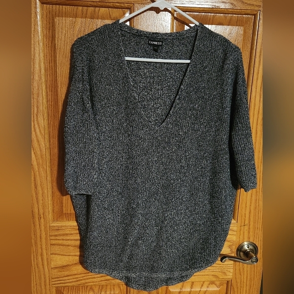 Express Short Sleeve Top, Gray Small - Picture 1 of 3